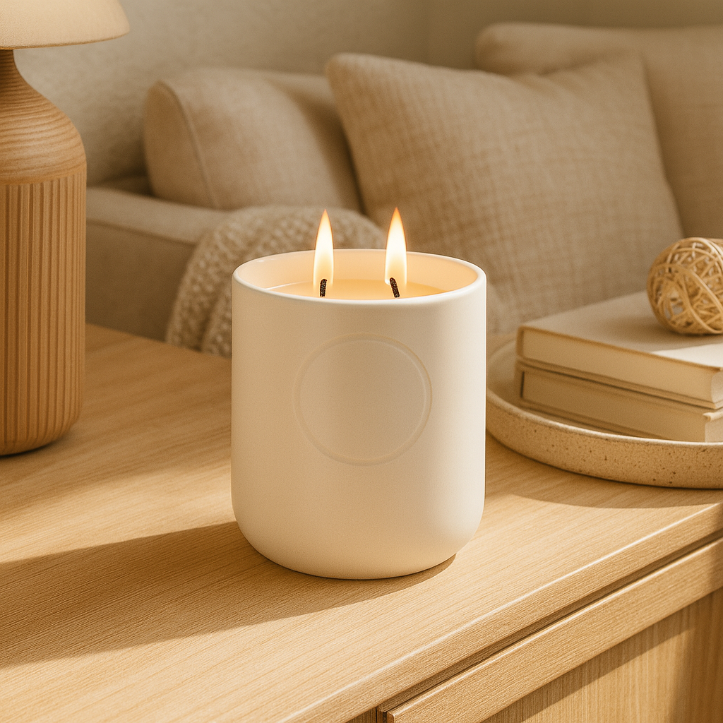 GløderRede Dobbelt-Væge Lys